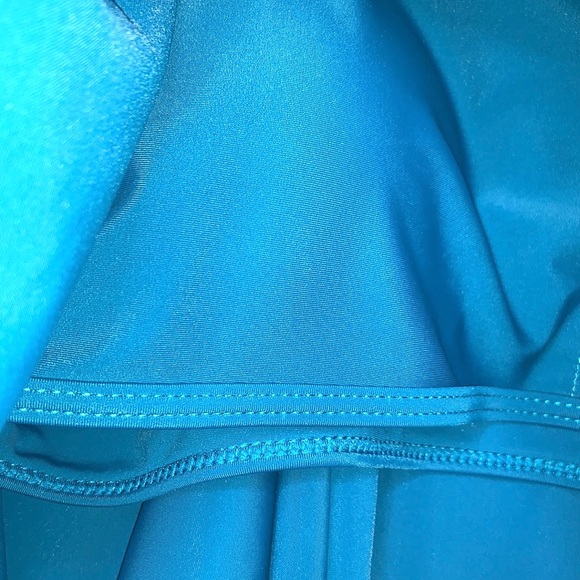 NWT TEMPT ME Teal Turquoise Ruffle Flounce Off Shoulder Swim Bikini Top Size XXL - Picture 7 of 11